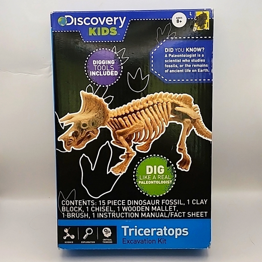 Discovery Kids Triceratops Excavation Kit NWT